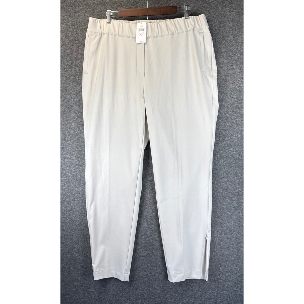 J. Jill Fit Ankle Pants Women XL Tall French Grey NWT Stretch Zip Hem Pull On